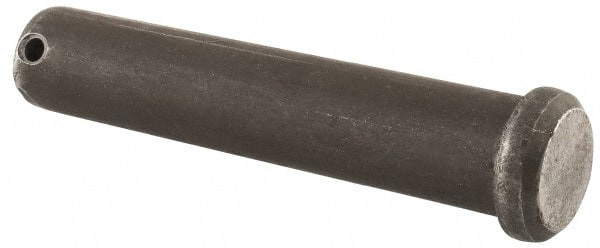 Made in USA - 3/4" Pin Diam, 3-3/4" OAL, Standard Clevis Pin - 5/32" Hole, 3-19/32" Usable Length, Uncoated Steel - Exact Tooling