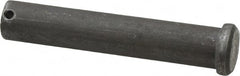 Made in USA - 3/4" Pin Diam, 4" OAL, Standard Clevis Pin - 5/32" Hole, 3-27/32" Usable Length, Uncoated Steel - Exact Tooling