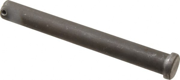 Made in USA - 3/4" Pin Diam, 6-1/2" OAL, Standard Clevis Pin - 5/32" Hole, 6-11/32" Usable Length, Uncoated Steel - Exact Tooling