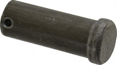 Made in USA - 1" Pin Diam, 2-1/2" OAL, Standard Clevis Pin - 13/64" Hole, 2-19/64" Usable Length, Uncoated Steel - Exact Tooling