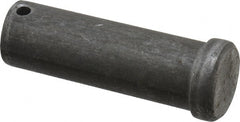 Made in USA - 1" Pin Diam, 3" OAL, Standard Clevis Pin - 13/64" Hole, 2-51/64" Usable Length, Uncoated Steel - Exact Tooling