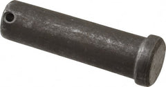 Made in USA - 1" Pin Diam, 3-1/2" OAL, Standard Clevis Pin - 13/64" Hole, 3-19/64" Usable Length, Uncoated Steel - Exact Tooling