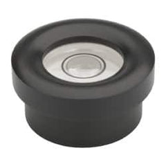 Geier & Bluhm, Inc. - 0.734 Inch Base Diameter x 0.44 Inch Overall Height, 1 Circle, Brass Bull's Eye Circular Level - 0.276 Inch Vial Diameter, 0.495 Inch Inner Diameter, 0.1 Inch Sensitivity, -40 to 165°F - Exact Tooling