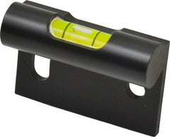 Geier & Bluhm, Inc. - 1-1/2 Inch Long, Vertical, Brass Tubular and Pocket Level - 0.1 Inch Sensitivity, 1-3/32 Inch High/Diameter, Black Lacquer, 1 Vial - Exact Tooling