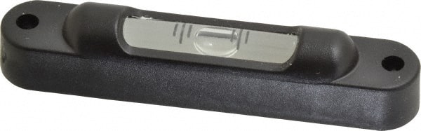Geier & Bluhm, Inc. - 2-31/32 Inch Long, Horizontal, Polycarbonate Tubular and Pocket Level - 0.05 Inch Sensitivity, 9/16 Inch High/Diameter, Black, 1 Vial - Exact Tooling