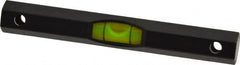 Geier & Bluhm, Inc. - 3 Inch Long, Horizontal, Aluminum Tubular Level - 0.1 Inch Sensitivity, 3/8 Inch High/Diameter, Black Anodized, 1 Vial - Exact Tooling