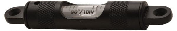 Geier & Bluhm, Inc. - 3-13/32 Inch Long, Horizontal, Brass Tubular and Pocket Level - 2 mm Sensitivity, 9/16 Inch High/Diameter, Black Enamel, 1 Vial - Exact Tooling