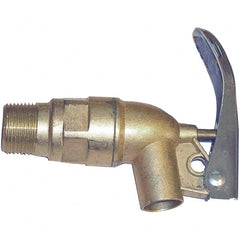 Wesco Industrial Products - 3/4" NPT Brass Rigid Drum Faucet - FM Approved, No Arrester, Self Closing, 5" Long Extension - Exact Tooling