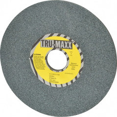 Tru-Maxx - 7" Diam x 1-1/4" Hole x 1/4" Thick, I Hardness, 60 Grit Surface Grinding Wheel - Silicon Carbide, Type 1, Medium Grade, 3,600 Max RPM, Vitrified Bond, No Recess - Exact Tooling