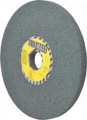 Tru-Maxx - 8" Diam x 1-1/4" Hole x 1/2" Thick, I Hardness, 60 Grit Surface Grinding Wheel - Silicon Carbide, Type 1, Medium Grade, 3,600 Max RPM, Vitrified Bond, No Recess - Exact Tooling