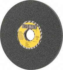 Tru-Maxx - 8" Diam x 1-1/4" Hole x 1/2" Thick, I Hardness, 80 Grit Surface Grinding Wheel - Silicon Carbide, Type 1, Medium Grade, 3,600 Max RPM, Vitrified Bond, No Recess - Exact Tooling