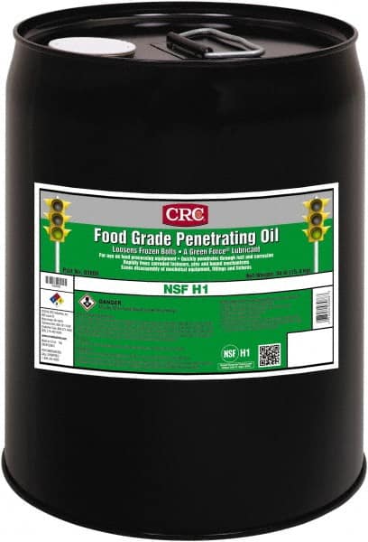 CRC - 5 Gal Pail Direct Food Contact White Oil - Clear, 32°F to 300°F, Food Grade - Exact Tooling
