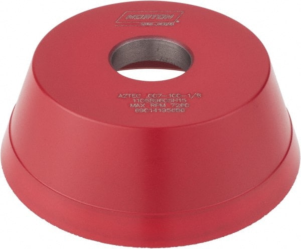 Norton - 5" Diam, 1-1/4" Hole Size, 1-3/4" Overall Thickness, 100 Grit, Type 11 Tool & Cutter Grinding Wheel - Fine Grade, CBN, Resinoid Bond - Exact Tooling