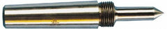Riten - 1/2" Head Diam, Carbide-Tipped Steel Long Point Solid Dead Center - 3MT Morse Taper, 1/2" Point Diam, 2" Point Length, 2-5/8" OAL - Exact Tooling