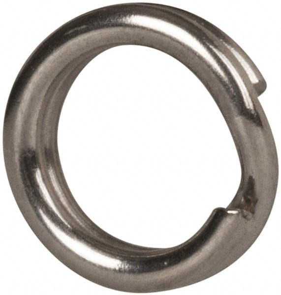 Made in USA - 0.15" ID, 0.22" OD, 0.054" Thick, Split Ring - Grade 2 Spring Steel, Zinc-Plated Finish - Exact Tooling