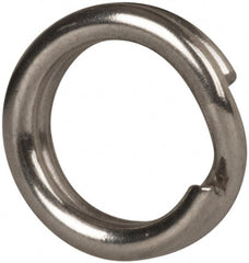 Made in USA - 0.15" ID, 0.22" OD, 0.054" Thick, Split Ring - Grade 2 Spring Steel, Zinc-Plated Finish - Exact Tooling