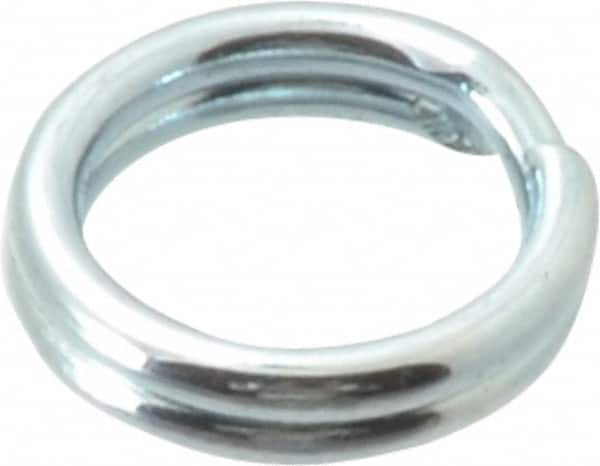 Made in USA - 0.212" ID, 0.292" OD, 0.062" Thick, Split Ring - Grade 2 Spring Steel, Zinc-Plated Finish - Exact Tooling