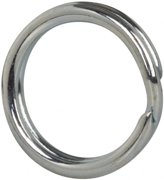 Made in USA - 0.428" ID, 0.542" OD, 0.083" Thick, Split Ring - Grade 2 Spring Steel, Zinc-Plated Finish - Exact Tooling