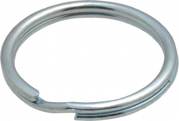 Made in USA - 0.932" ID, 1.1" OD, 0.11" Thick, Split Ring - Grade 2 Spring Steel, Zinc-Plated Finish - Exact Tooling