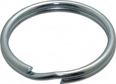 Made in USA - 1.396" ID, 1.64" OD, 0.168" Thick, Split Ring - Grade 2 Spring Steel, Zinc-Plated Finish - Exact Tooling