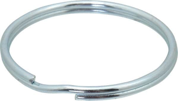 Made in USA - 2.016" ID, 2.24" OD, 0.18" Thick, Split Ring - Grade 2 Spring Steel, Zinc-Plated Finish - Exact Tooling