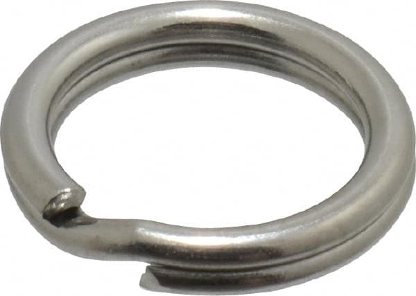 Made in USA - 0.328" ID, 0.43" OD, 0.074" Thick, Split Ring - 18-8 Stainless Steel, Natural Finish - Exact Tooling