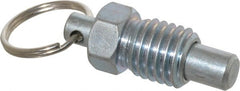 Gibraltar - 5/8-11, 0.56" Thread Length, 0.38" Plunger Diam, 0.44" Plunger Projection, 1.25 Lb Init to 5 Lb Final End Force, Steel Pull Ring Plunger - 0.69" Len Under Head, 1" Body Len, 1" Ring Diam, 1.31" Plunger Len, 0.62" Hex, 0.31" Head Height - Exact Tooling