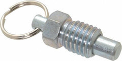 Gibraltar - 5/8-11, 0.56" Thread Length, 0.38" Plunger Diam, 0.44" Plunger Projection, 1.25 Lb Init to 5 Lb Final End Force, Steel Pull Ring Plunger - Exact Tooling