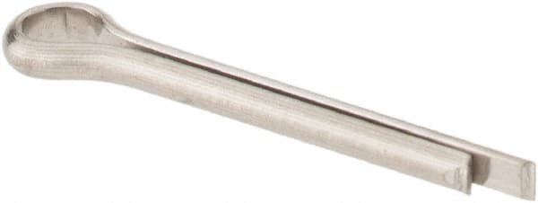 Made in USA - 1/16" Diam x 1/2" Long Extended Prong Cotter Pin - Grade 18-8, Uncoated, Stainless Steel - Exact Tooling