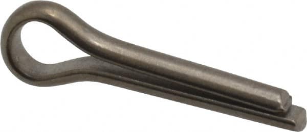 Made in USA - 1/8" Diam x 1/2" Long Extended Prong Cotter Pin - Grade 18-8, Uncoated, Stainless Steel - Exact Tooling