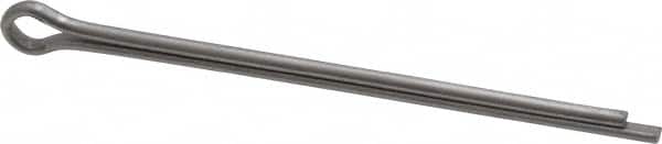 Made in USA - 1/8" Diam x 2-1/2" Long Extended Prong Cotter Pin - Grade 18-8, Uncoated, Stainless Steel - Exact Tooling