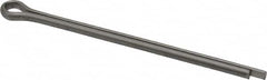 Made in USA - 5/32" Diam x 3" Long Extended Prong Cotter Pin - Grade 18-8, Uncoated, Stainless Steel - Exact Tooling