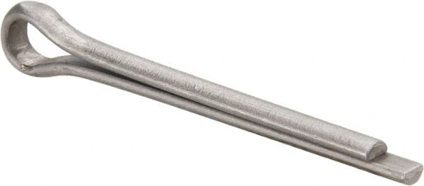 Made in USA - 3/16" Diam x 1-3/4" Long Extended Prong Cotter Pin - Grade 18-8, Uncoated, Stainless Steel - Exact Tooling