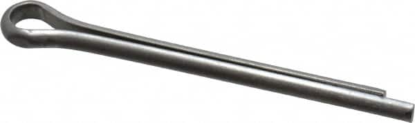 Made in USA - 3/16" Diam x 2" Long Extended Prong Cotter Pin - Grade 18-8, Uncoated, Stainless Steel - Exact Tooling