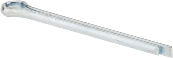 Made in USA - 3/32" Diam x 1-1/4" Long Extended Prong Cotter Pin - Grade 2, Zinc-Plated, Steel - Exact Tooling