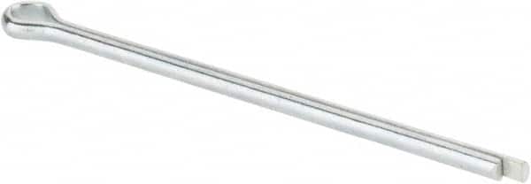 Made in USA - 3/32" Diam x 2" Long Extended Prong Cotter Pin - Grade 2, Zinc-Plated, Steel - Exact Tooling