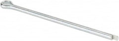 Made in USA - 3/32" Diam x 2" Long Extended Prong Cotter Pin - Grade 2, Zinc-Plated, Steel - Exact Tooling