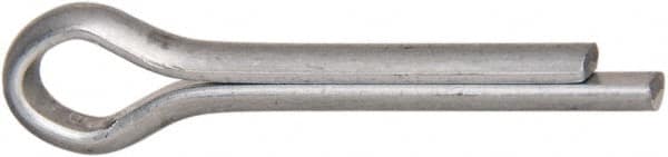 Made in USA - 1/8" Diam x 3/4" Long Extended Prong Cotter Pin - Grade 2, Zinc-Plated, Steel - Exact Tooling