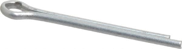 Made in USA - 1/8" Diam x 1-1/2" Long Extended Prong Cotter Pin - Grade 2, Zinc-Plated, Steel - Exact Tooling