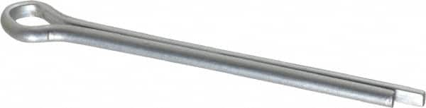 Made in USA - 1/8" Diam x 1-3/4" Long Extended Prong Cotter Pin - Grade 2, Zinc-Plated, Steel - Exact Tooling