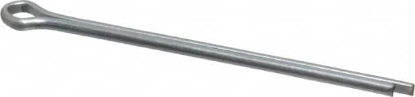 Made in USA - 1/8" Diam x 2-1/2" Long Extended Prong Cotter Pin - Grade 2, Zinc-Plated, Steel - Exact Tooling