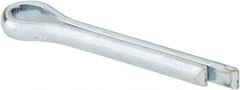 Made in USA - 5/32" Diam x 1" Long Extended Prong Cotter Pin - Grade 2, Zinc-Plated, Steel - Exact Tooling