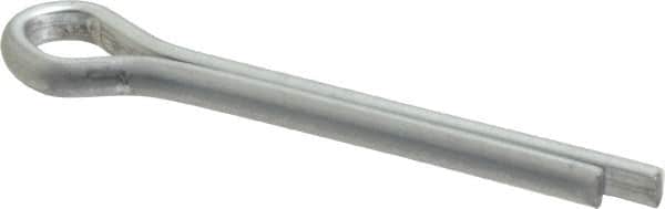 Made in USA - 5/32" Diam x 1-1/4" Long Extended Prong Cotter Pin - Grade 2, Zinc-Plated, Steel - Exact Tooling