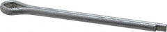 Made in USA - 5/32" Diam x 2" Long Extended Prong Cotter Pin - Grade 2, Zinc-Plated, Steel - Exact Tooling