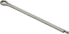 Made in USA - 5/32" Diam x 3" Long Extended Prong Cotter Pin - Grade 2, Zinc-Plated, Steel - Exact Tooling