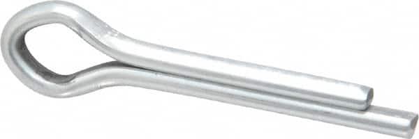 Made in USA - 3/16" Diam x 1" Long Extended Prong Cotter Pin - Grade 2, Zinc-Plated, Steel - Exact Tooling