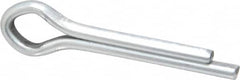Made in USA - 3/16" Diam x 1" Long Extended Prong Cotter Pin - Grade 2, Zinc-Plated, Steel - Exact Tooling