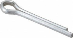 Made in USA - 3/16" Diam x 1-1/4" Long Extended Prong Cotter Pin - Grade 2, Zinc-Plated, Steel - Exact Tooling