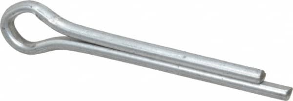Made in USA - 3/16" Diam x 1-1/2" Long Extended Prong Cotter Pin - Grade 2, Zinc-Plated, Steel - Exact Tooling