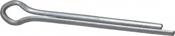 Made in USA - 3/16" Diam x 2" Long Extended Prong Cotter Pin - Grade 2, Zinc-Plated, Steel - Exact Tooling